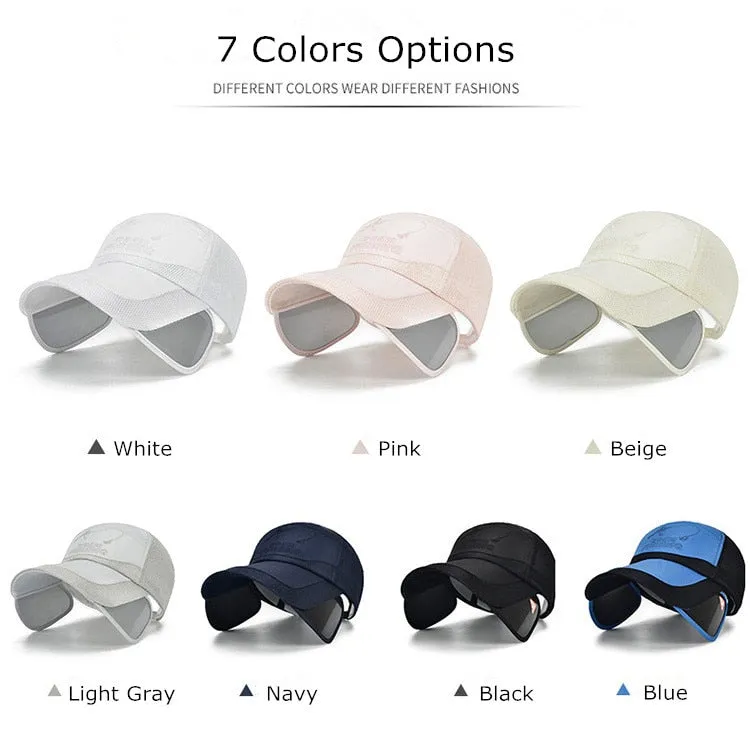Summer Sun, Wide Brim Hats w/ UV Protective Visor