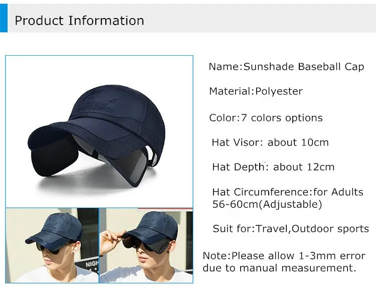 Summer Sun, Wide Brim Hats w/ UV Protective Visor