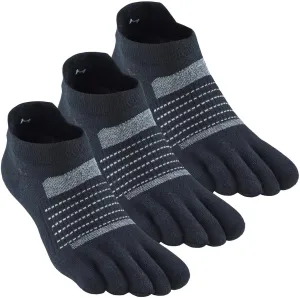 Toe Socks for Men and Women Coolmax Five Finger No Show Athletic Running High Performance Lightweight 3 Pairs