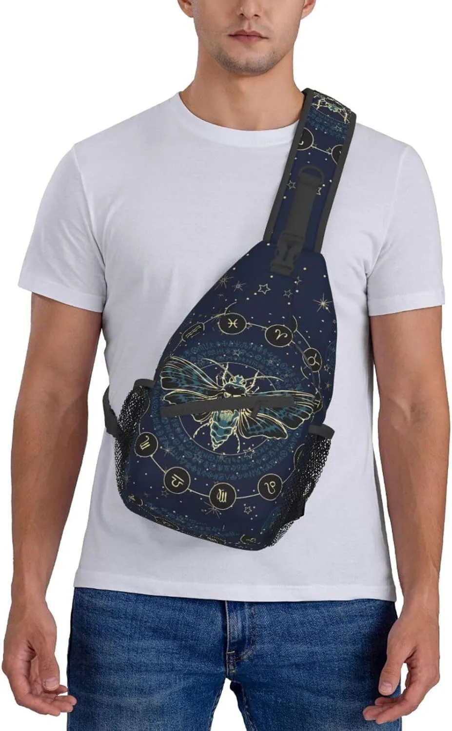 Vintage Elephant Sling Backpack Unisex Crossbody Chest Bag Shoulder Chest Bag For Women Men Hiking Travel