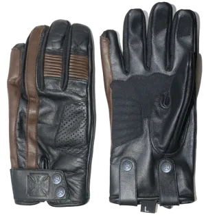 WCC - GRUNGE LEATHER RIDING GLOVE - Tobacco brown