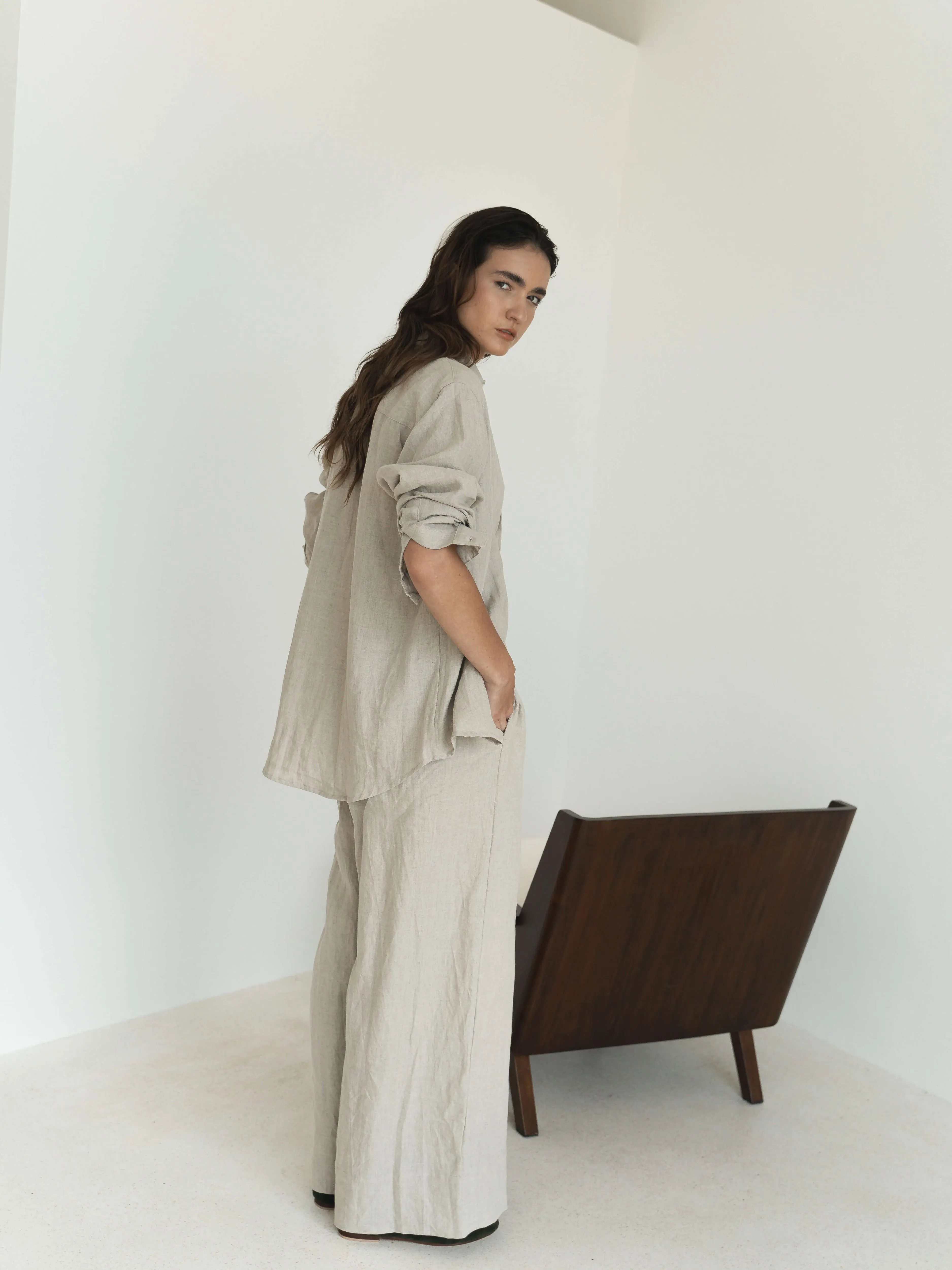 Wide Leg Linen Pants
