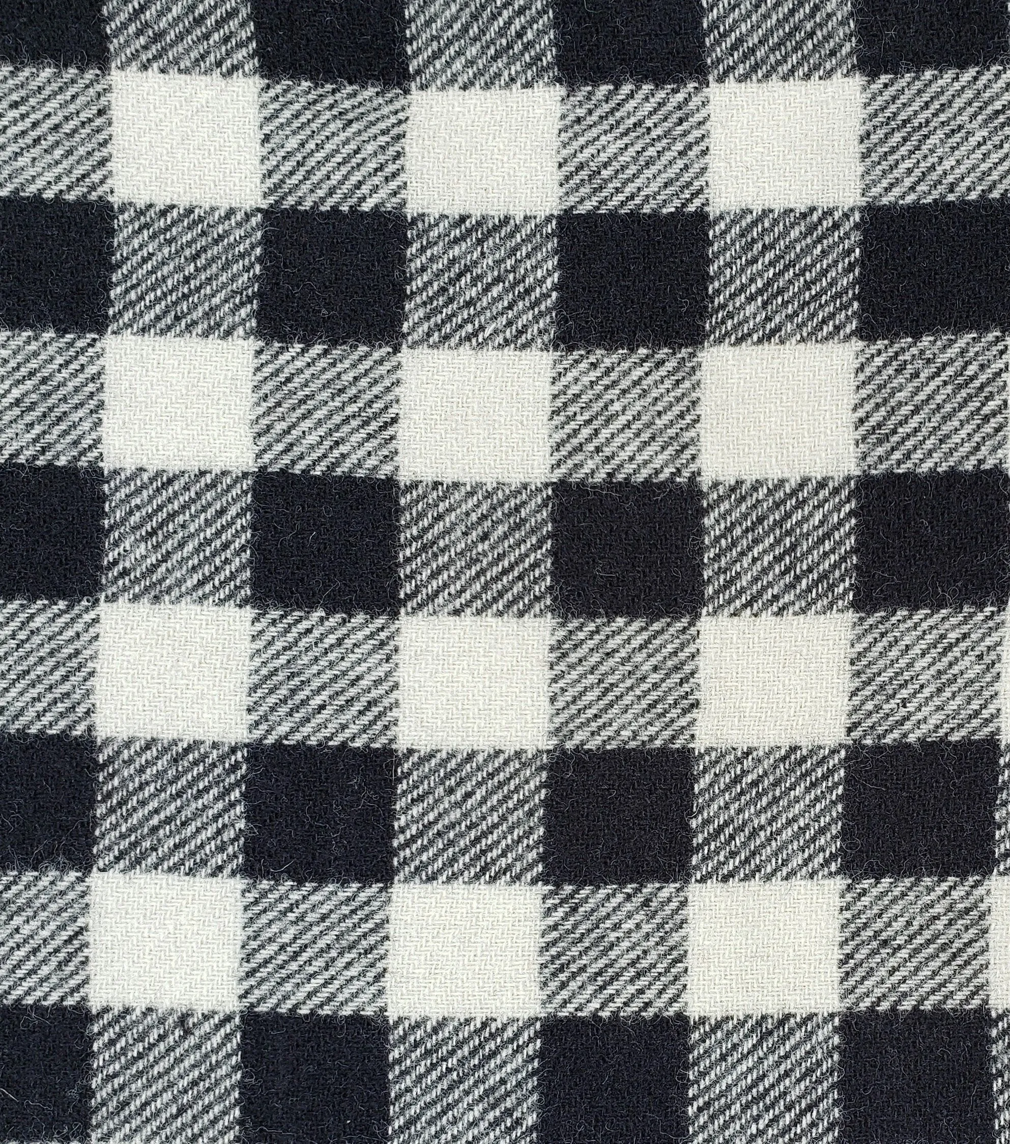 Wool | 60"  Black/Light Gray Check