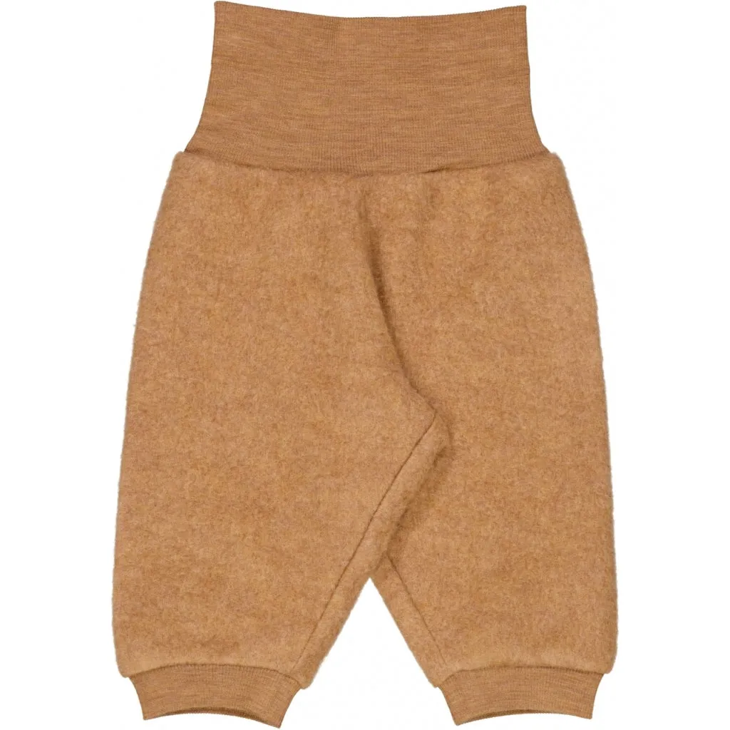 Wool Fleece Trousers - clay melange